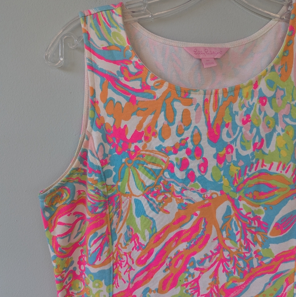 Lilly Pulitzer The Whiting Colorful Sleeveless Casual Sunmer Cut Out Tank Dress - Picture 5 of 10